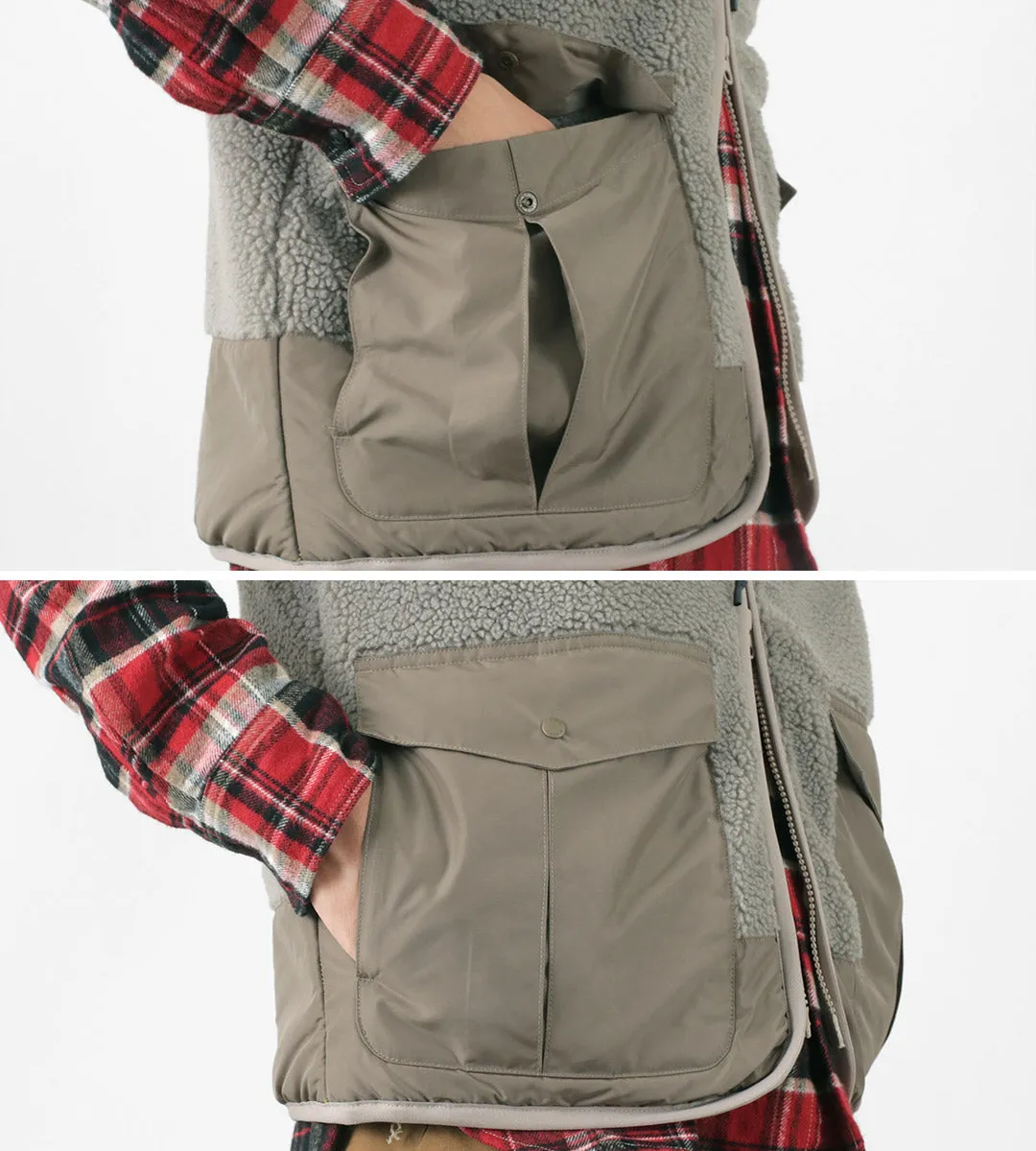 【30％OFF】DESCENTE ddd（デサントディーディーディー） ボア フリース ベスト メンズ　アウター ミドルレイヤー HEAT NAVI ヒートナビ カジュアル 暖かい DHMUJC31 BOA FLEECE VEST【セール】